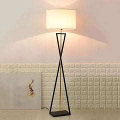 Floor Lamp For Bedroom Cylinder Eryn Metal & Fabric Led Plug Ip20