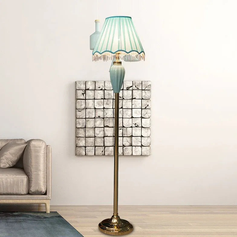 Blue Floor Lamp For Bedroom Eryn Ceramic Ip20 Plug Led