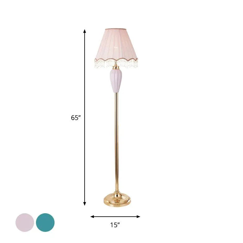 Blue Floor Lamp For Bedroom Eryn Ceramic Ip20 Plug Led