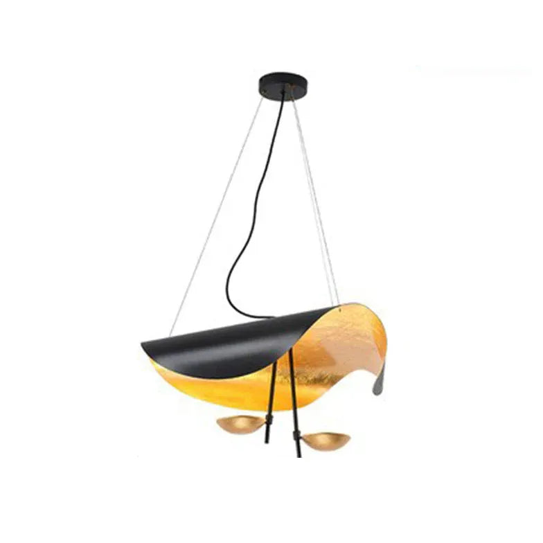 Gold Rise & Fall Pendant Light For Living Room Eveline Metal