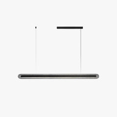 Black Statement Pendant Light For Kitchen Linear Evette Metal & Acrylic Led Ip20