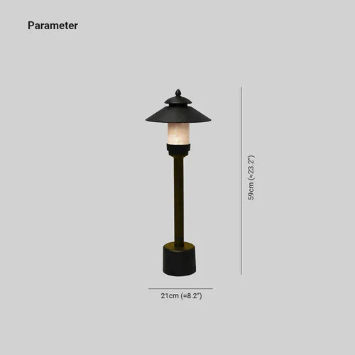 Black Post & Bollard Light Carins Metal Outdoor Ip65 Led