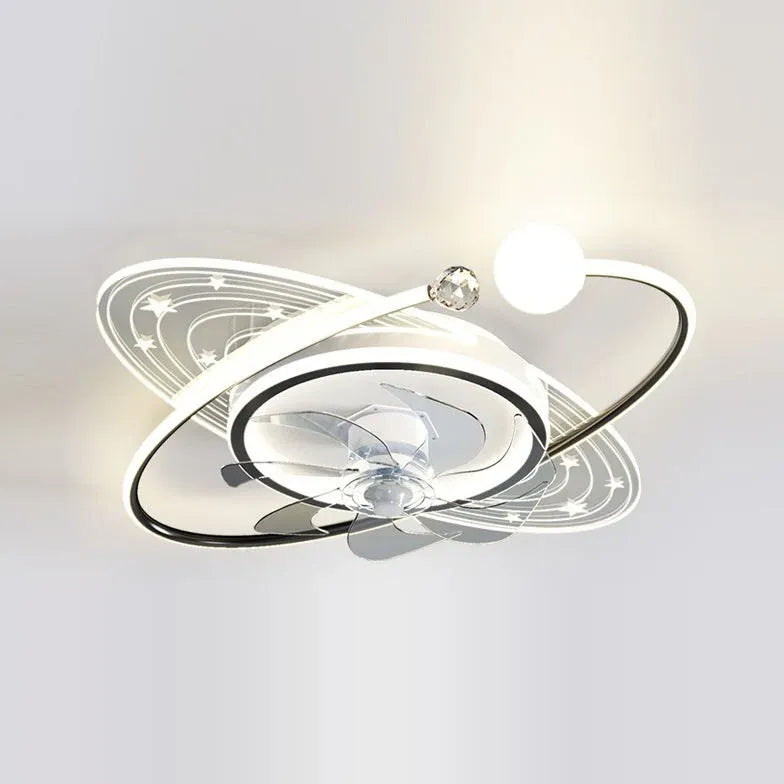 Ceiling Fan With Light For Children's Room Fateh Metal Ip20