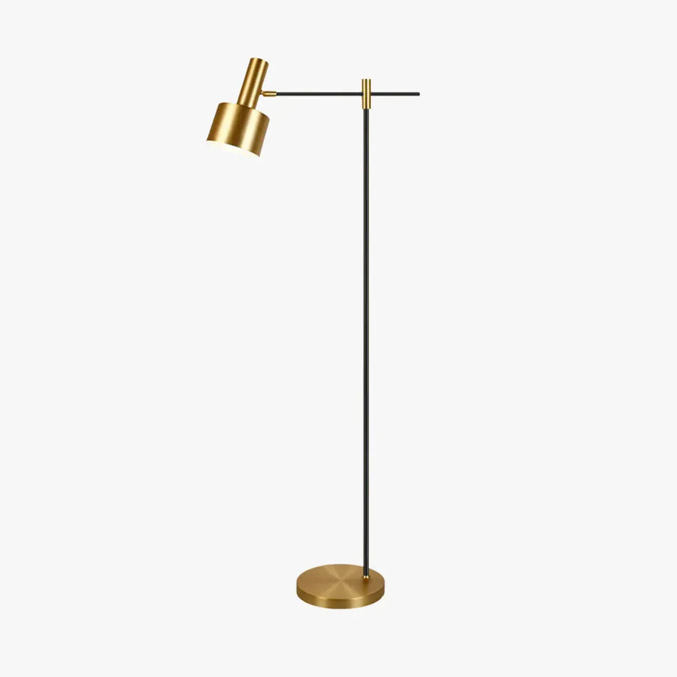 Gold Floor Lamp For Study Room Linear Freja Metal Led Warm White Plug Ip20