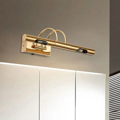 Wandleuchte LED Badezimmer in goldener schlichter Form