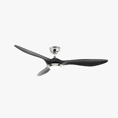 Black Ceiling Fan With Light For Bedroom Garner Metal Led Dimmable