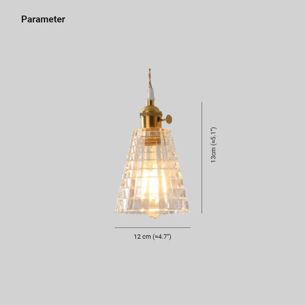 Bedside Pendant Light For Bedroom Hailie Metal & Glass Ip20