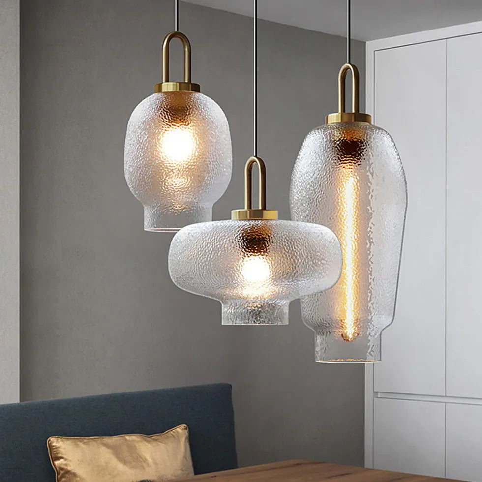 Bedside Pendant Light For Bedroom Hailie Metal & Glass Warm White Ip20 Led