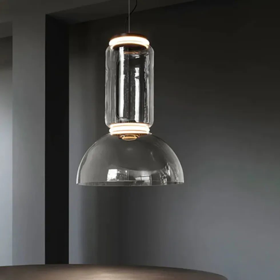 Light Single Pendant For Bedroom Hailie Metal & Glass Ip20 Warm White