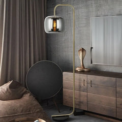 Floor Lamp For Bedroom Hailie Metal & Glass Led Ip20