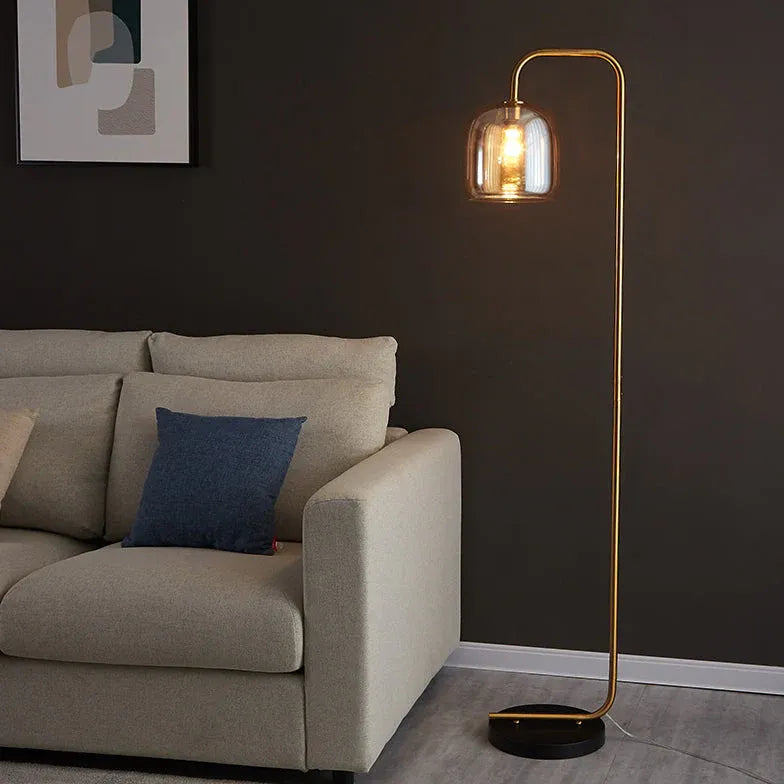 Floor Lamp For Bedroom Hailie Metal & Glass Led Ip20