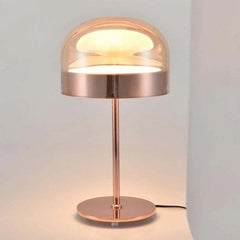 Black Hailie Minimalist Mushroom Glass Table Lamp