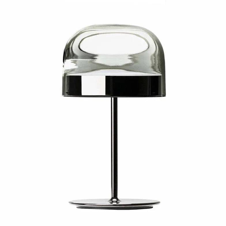 Black Hailie Minimalist Mushroom Glass Table Lamp