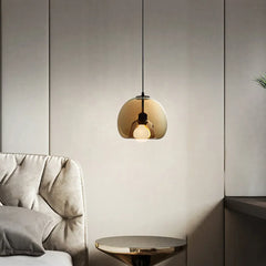 Grey Coloured Glass Pendant Light For Study Room Hailie Glass Ip20