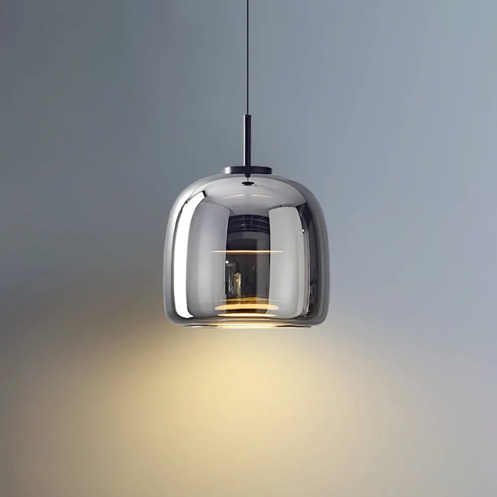 Bedside Pendant Light For Bedroom Hailie Metal & Glass Ip20 Warm White Led