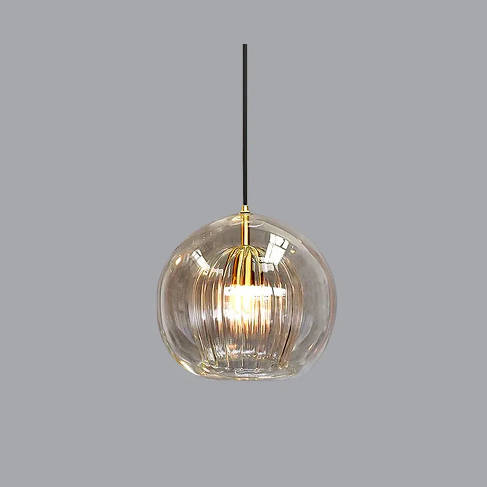 Coloured Glass Pendant Light For Bedroom Hailie Metal & Glass Ip20 Led Warm White