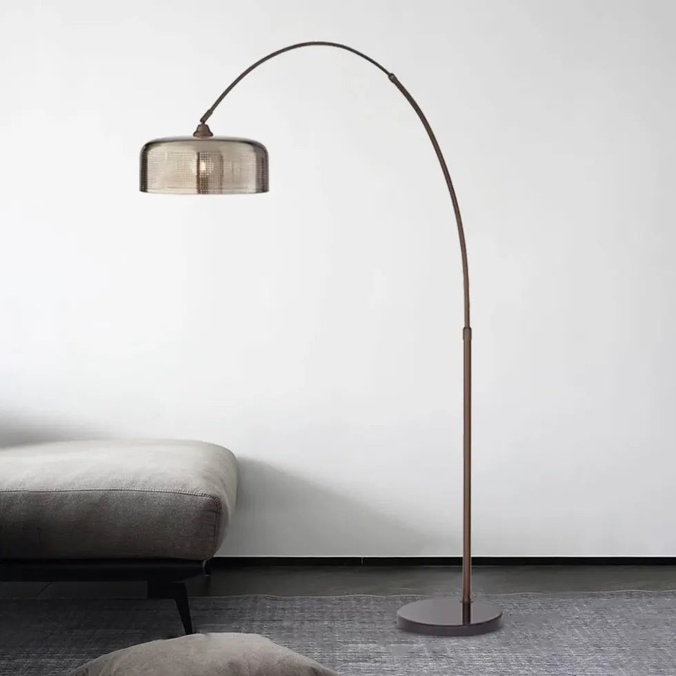 Brown Floor Lamp For Bedroom Hailie Metal Led Plug Ip20