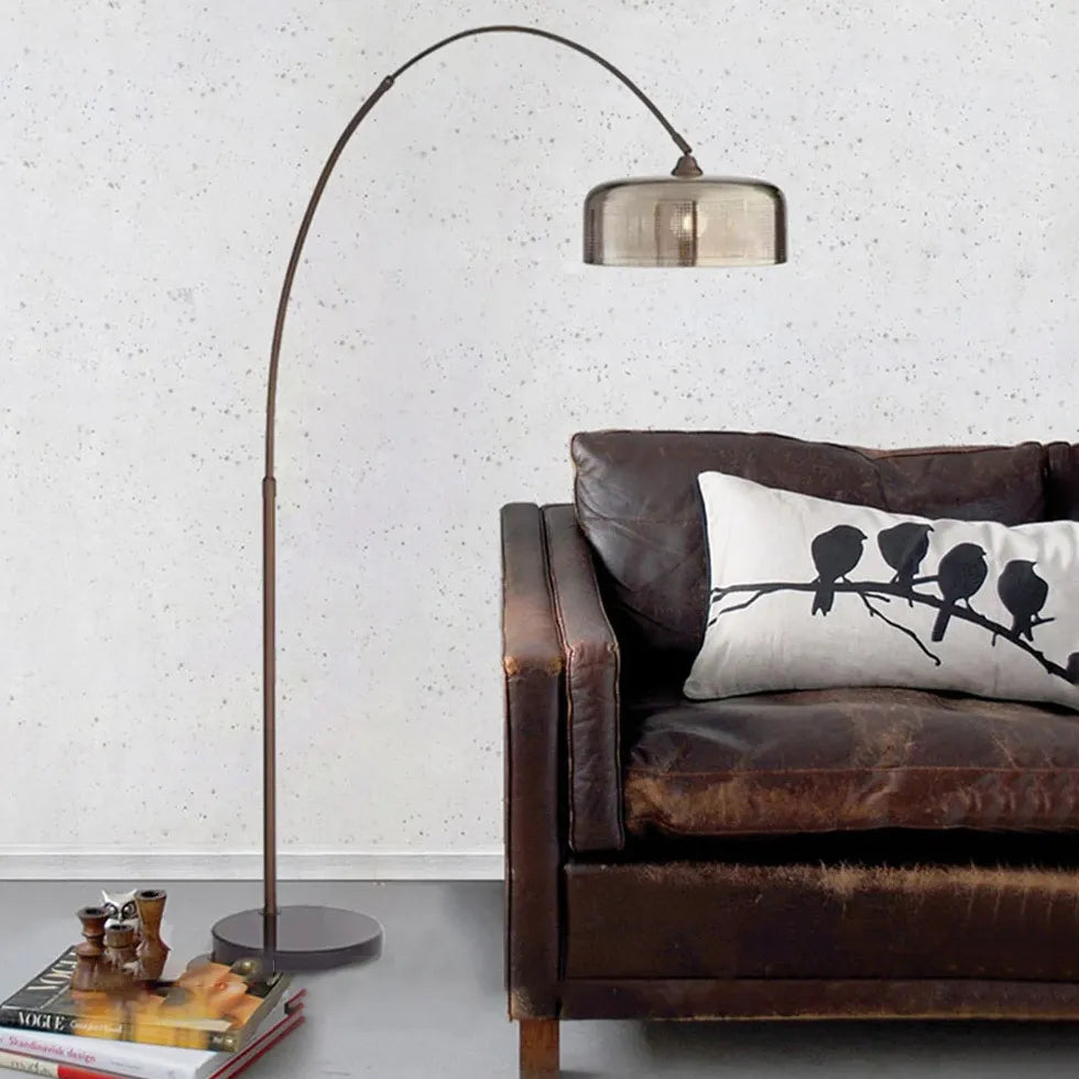 Brown Floor Lamp For Bedroom Hailie Metal Led Plug Ip20