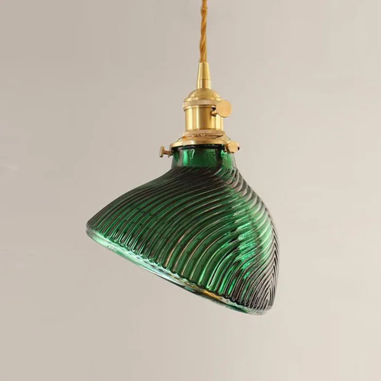 Green Light Single Pendant For Dining Room Hailie Metal & Glass