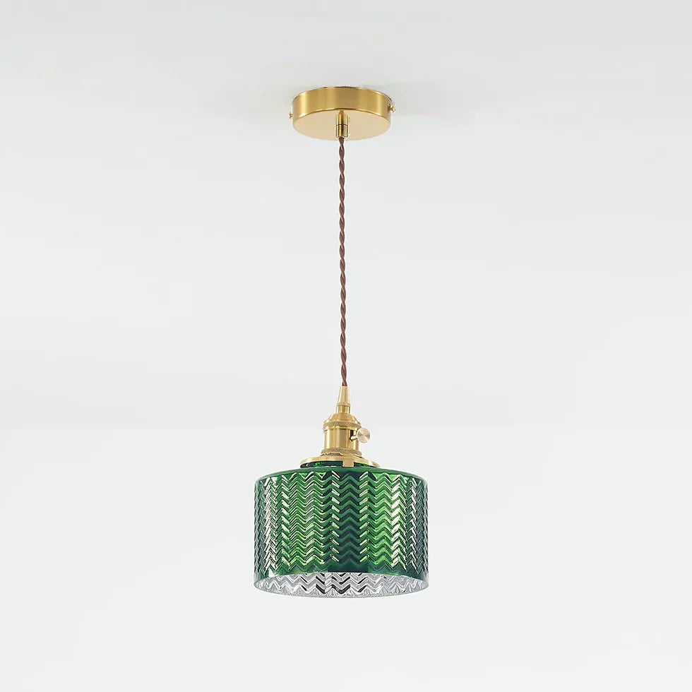 Green Light Single Pendant For Dining Room Hailie Metal & Glass