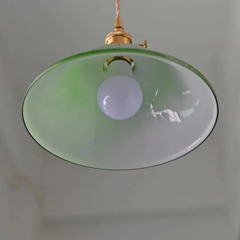 Green Bar Pendant Light For Bedroom Hailie Metal & Glass Warm White Ip20