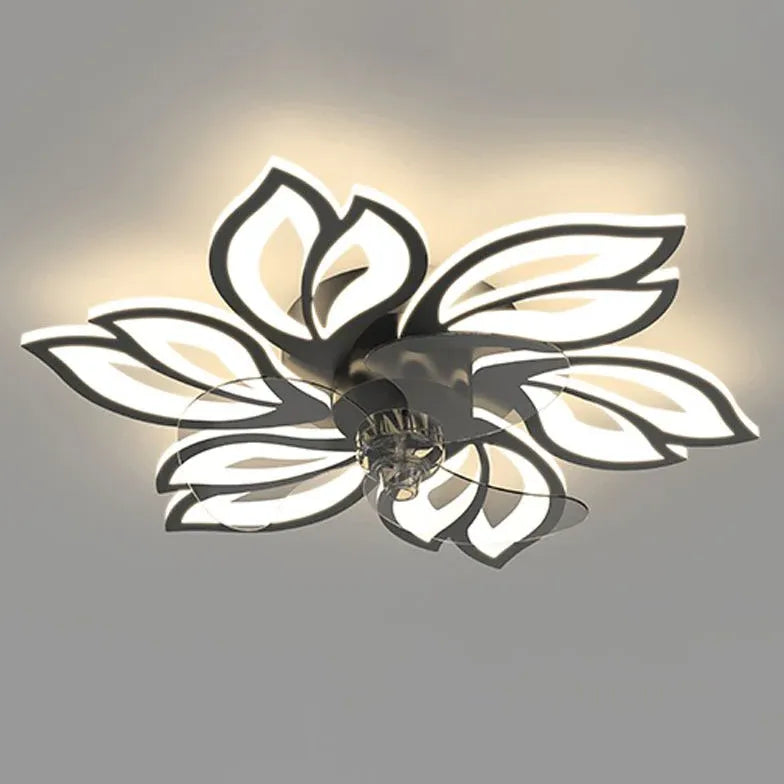 Ceiling Fan With Light For Bedroom Hana Metal Led