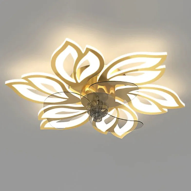 Ceiling Fan With Light For Bedroom Hana Metal Led