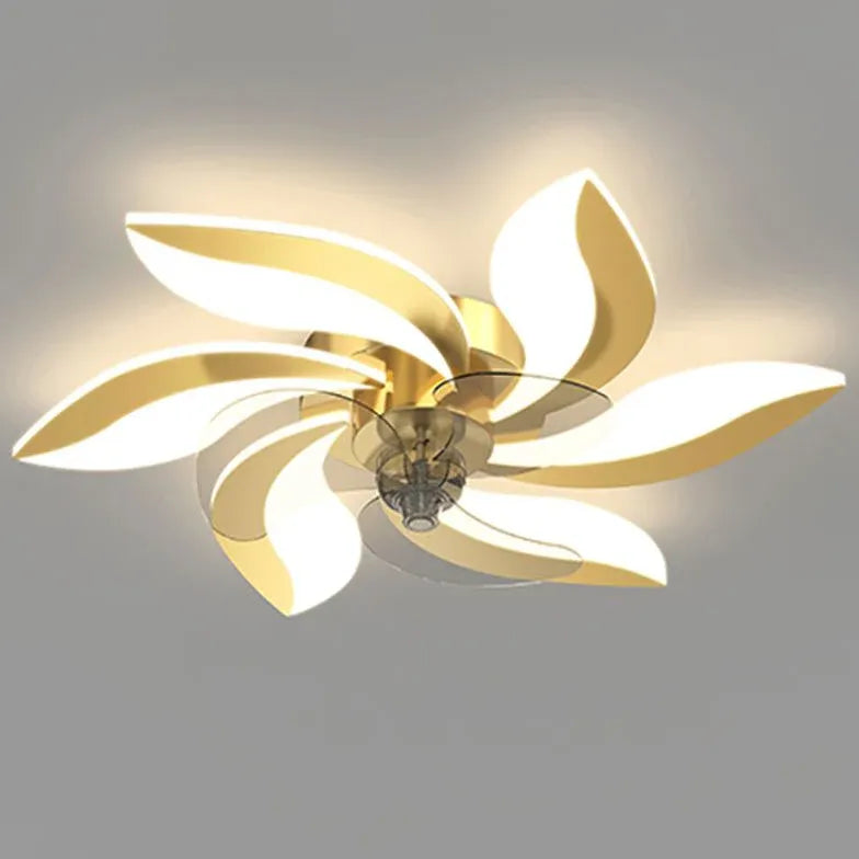 Ceiling Fan With Light For Bedroom Hana Metal Led