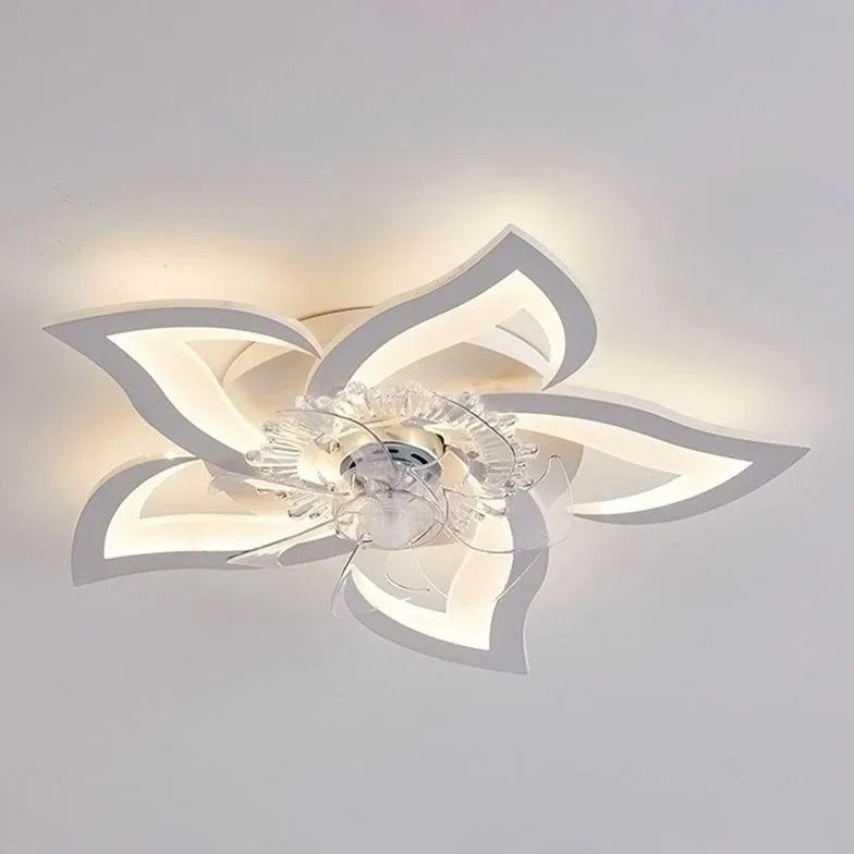 Ceiling Fan With Light For Bedroom Hana Metal & Acrylic Dimmable Ip20