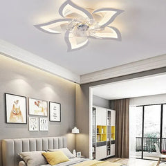 Ceiling Fan With Light For Bedroom Hana Metal & Acrylic Dimmable Ip20