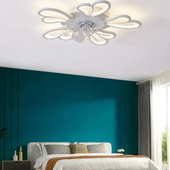 Ceiling Fan With Light For Bedroom Hana Metal & Acrylic Dimmable Ip20