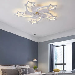 Ceiling Fan With Light For Bedroom Hana Metal & Acrylic Dimmable Ip20