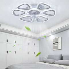 Ceiling Fan With Light For Bedroom Hana Metal & Acrylic Dimmable Ip20