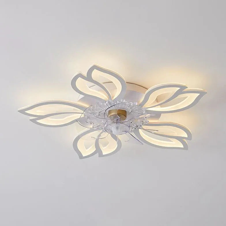 Ceiling Fan With Light For Bedroom Hana Metal & Acrylic Dimmable Ip20