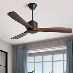 Black Ceiling Fan With Light For Bedroom Haydn Metal Ip20