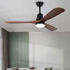 Black Ceiling Fan With Light For Bedroom Haydn Metal Ip20