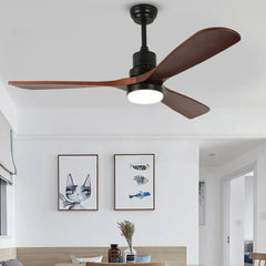 Black Ceiling Fan With Light For Bedroom Haydn Metal Ip20