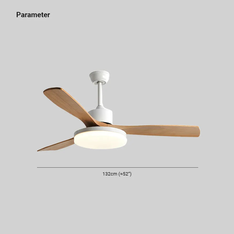 White Ceiling Fan With Light For Study Room Haydn Metal & Acrylic Ip20 Dimmable Led