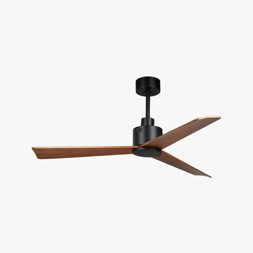 Black Ceiling Fan With Light For Study Room Haydn Metal & Abs