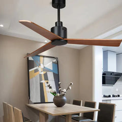 Black Ceiling Fan With Light For Study Room Haydn Metal & Abs