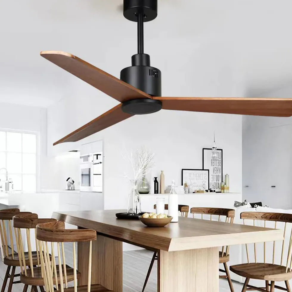 Black Ceiling Fan With Light For Study Room Haydn Metal & Abs