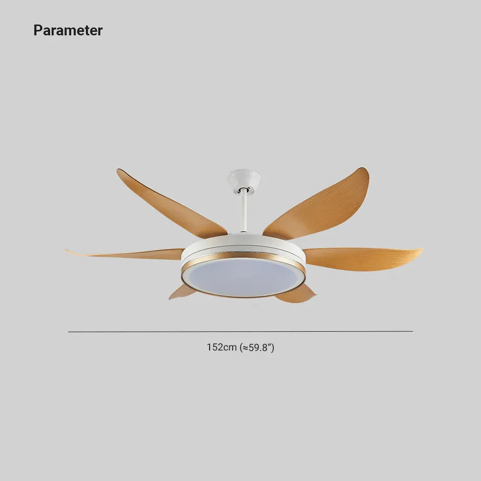 Ceiling Fan With Light For Study Room Haydn Metal & Acrylic Three Colours Change With Remote Ccontrol Ip20