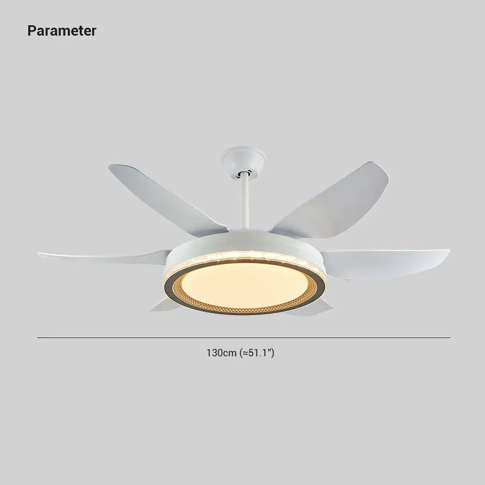 Ceiling Fan With Light For Study Room Haydn Metal Led Ip20