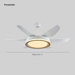 Ceiling Fan With Light For Study Room Haydn Metal Led Ip20