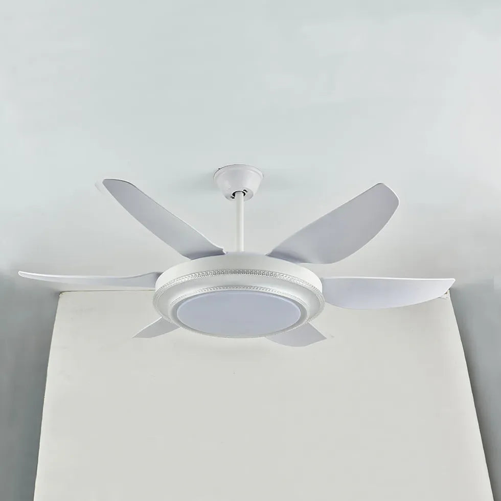 Ceiling Fan With Light For Study Room Haydn Metal Ip20 Dimmable