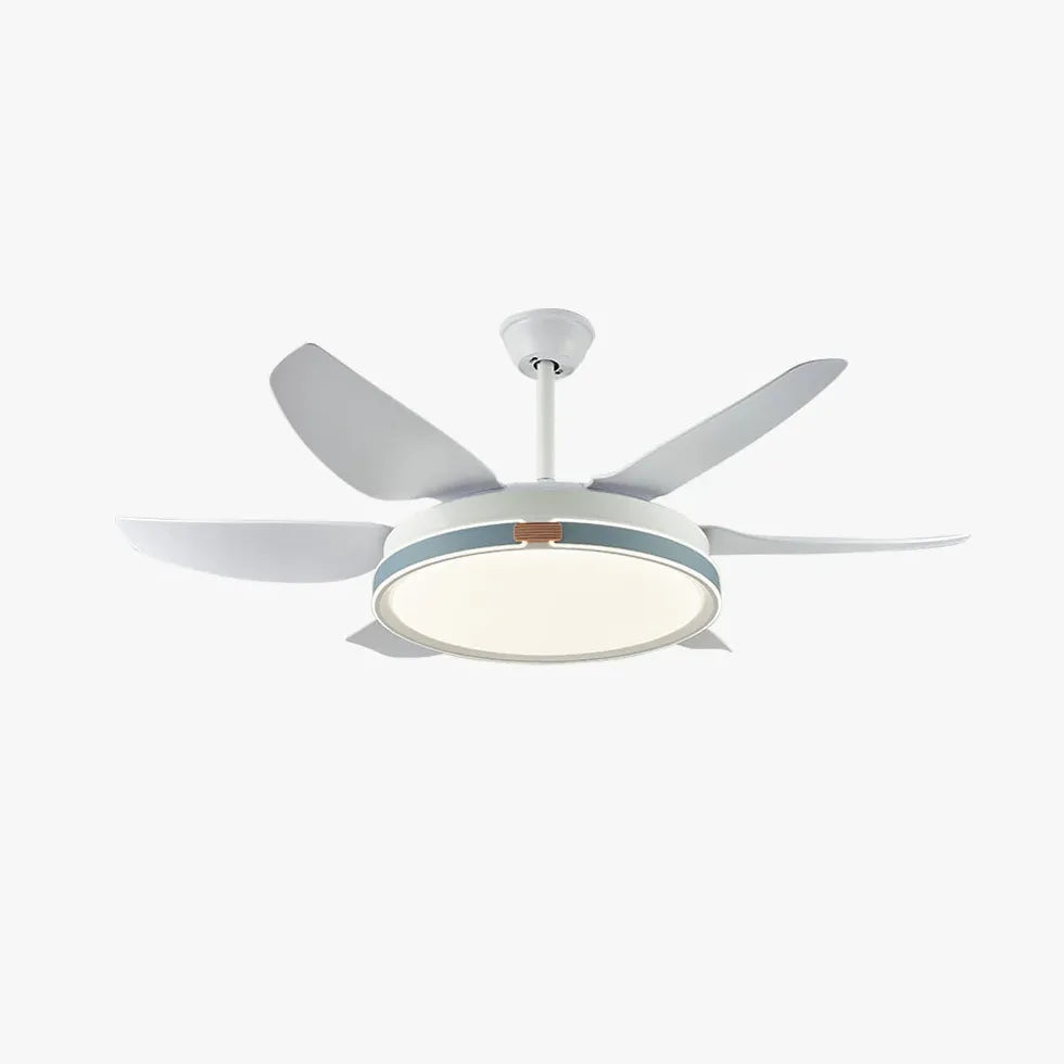 Ceiling Fan With Light For Study Room Haydn Metal Dimmable Ip20 Led