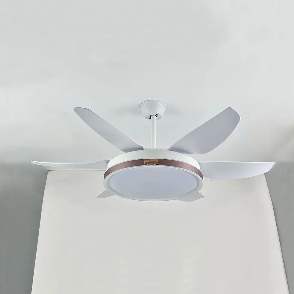 Ceiling Fan With Light For Study Room Haydn Metal Dimmable Ip20 Led