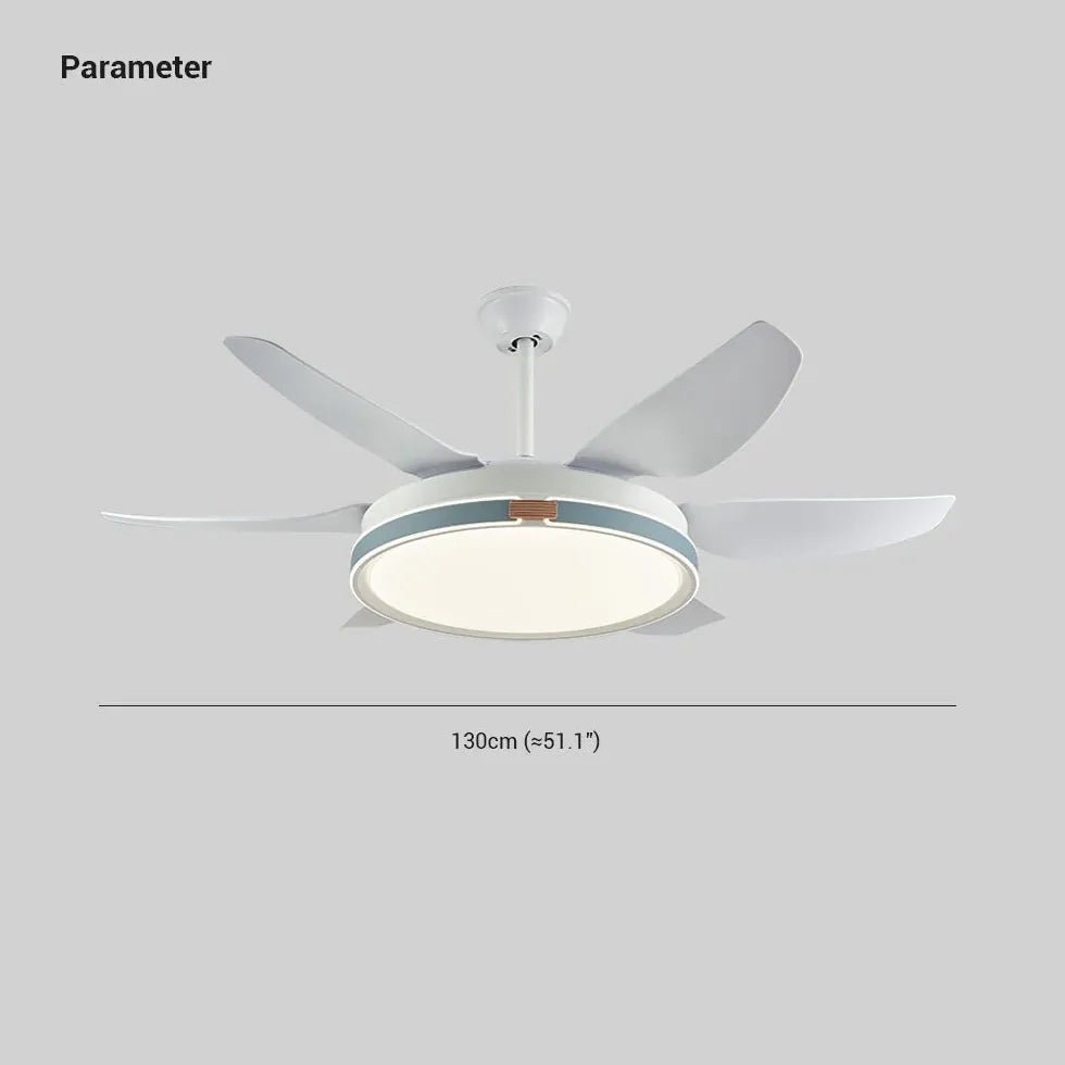 Ceiling Fan With Light For Study Room Haydn Metal Dimmable Ip20 Led