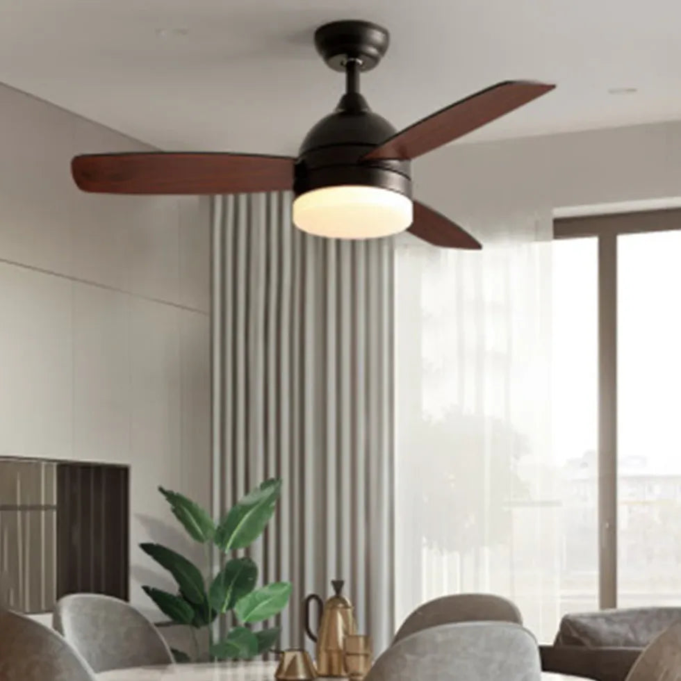 Black Ceiling Fan With Light For Study Room Haydn Metal Dimmable Led Ip20