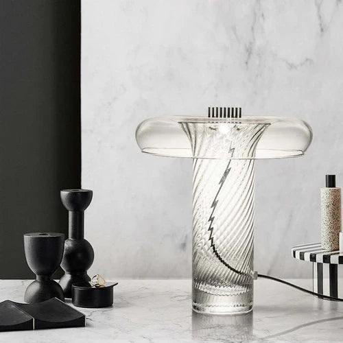 Elegant Bedroom Glass Table Lamp Decorative